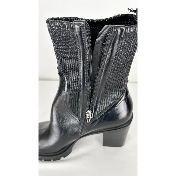 Dolce Vita Marni H2O Boots Midnight Crinkle Patent Leather Womens Size 10 Black