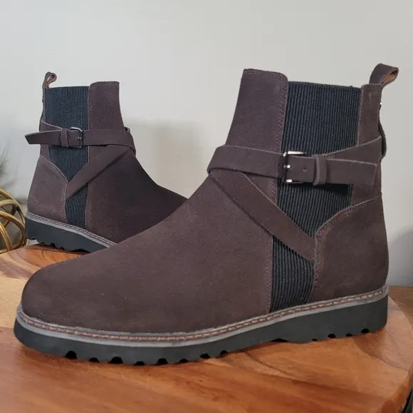 Donald Pliner Captain Brown Leather Ankle Boots Size 13 M