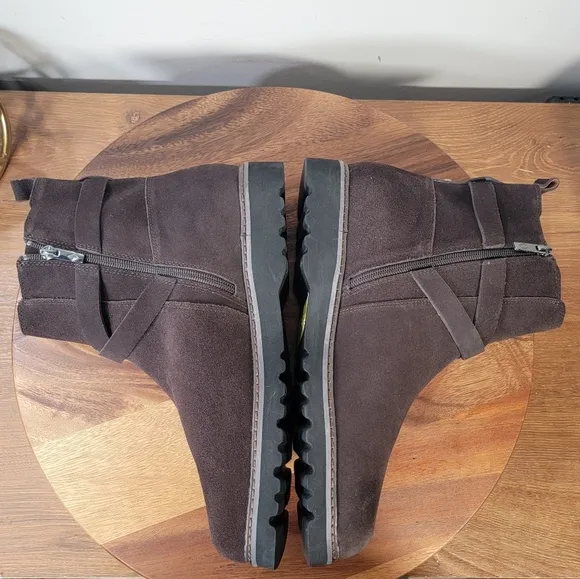 Donald Pliner Captain Brown Leather Ankle Boots Size 13 M