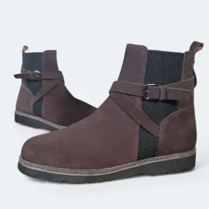Donald Pliner Captain Brown Leather Ankle Boots Size 13 M