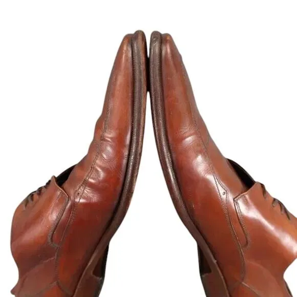 Doucals Shoes Men 46 Oxford Wingtip Square Toe Formal Professional Leather Brown