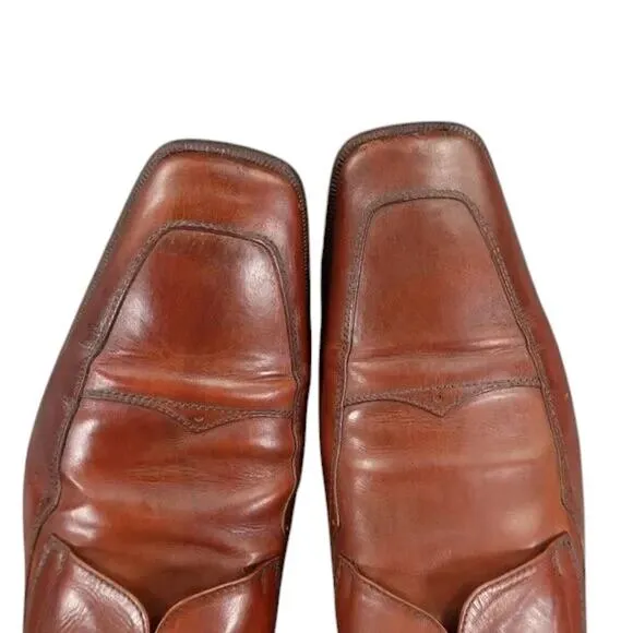 Doucals Shoes Men 46 Oxford Wingtip Square Toe Formal Professional Leather Brown