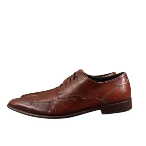 Doucals Shoes Men 46 Oxford Wingtip Square Toe Formal Professional Leather Brown