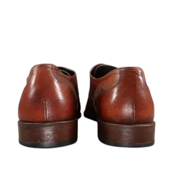Doucals Shoes Men 46 Oxford Wingtip Square Toe Formal Professional Leather Brown