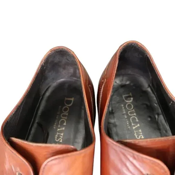 Doucals Shoes Men 46 Oxford Wingtip Square Toe Formal Professional Leather Brown