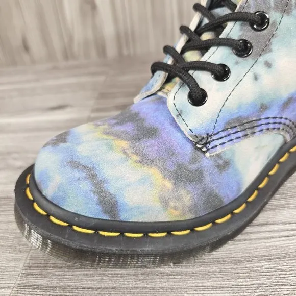 Dr. Martens 1460 Pascal Blue Summer Tie Dye Tumbled- Women's Size 5-MSRP$160 NEW