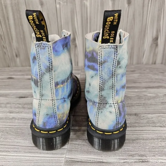 Dr. Martens 1460 Pascal Blue Summer Tie Dye Tumbled- Women's Size 5-MSRP$160 NEW
