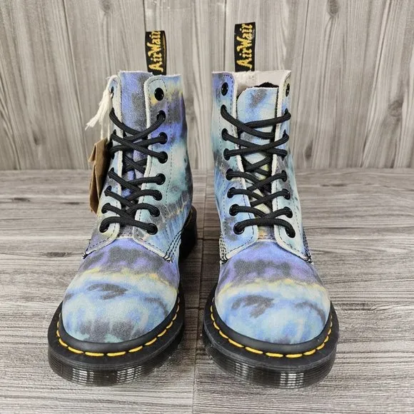 Dr. Martens 1460 Pascal Blue Summer Tie Dye Tumbled- Women's Size 5-MSRP$160 NEW