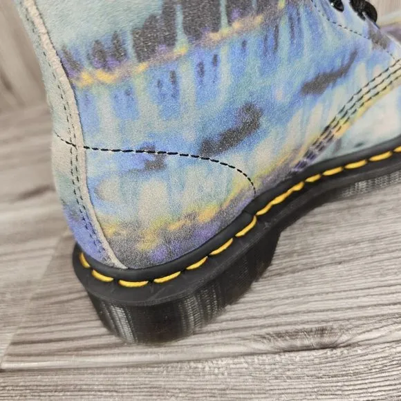 Dr. Martens 1460 Pascal Blue Summer Tie Dye Tumbled- Women's Size 5-MSRP$160 NEW