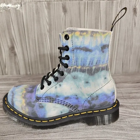 Dr. Martens 1460 Pascal Blue Summer Tie Dye Tumbled- Women's Size 5-MSRP$160 NEW