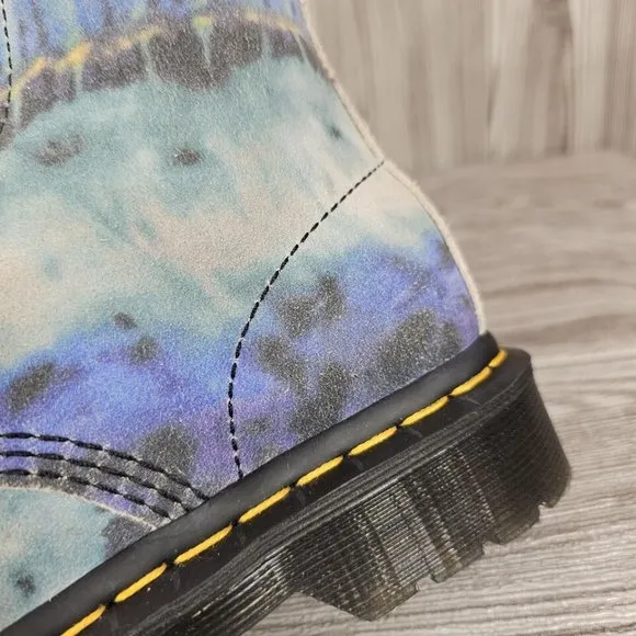 Dr. Martens 1460 Pascal Blue Summer Tie Dye Tumbled- Women's Size 5-MSRP$160 NEW