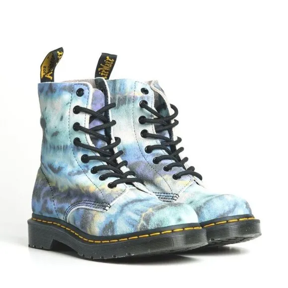 Dr. Martens 1460 Pascal Blue Summer Tie Dye Tumbled- Women's Size 5-MSRP$160 NEW