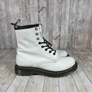 Dr. Martens 1460 White Leather Ankle Boots Women's Size US 8‎ UK 6