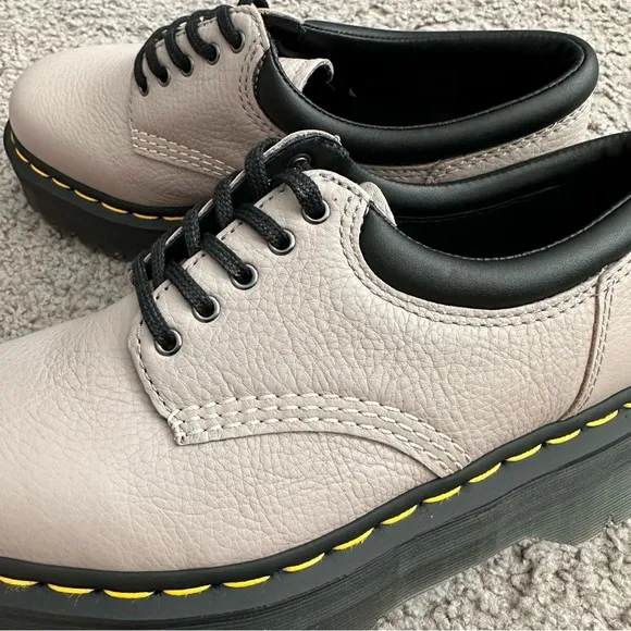 Dr. Martens 8035 Quad Pisa Leather Platform Casual Shoes Womens 8