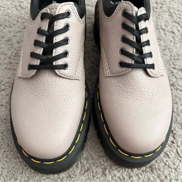 Dr. Martens 8035 Quad Pisa Leather Platform Casual Shoes Womens 8