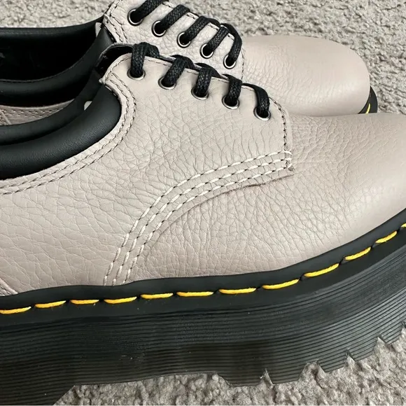 Dr. Martens 8035 Quad Pisa Leather Platform Casual Shoes Womens 8