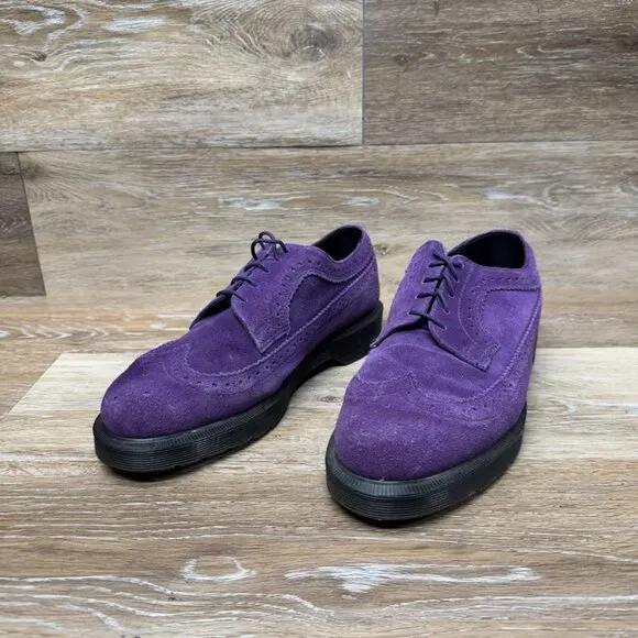 Dr. Martens Brogue Purple Suede Wingtips Women's Size 8