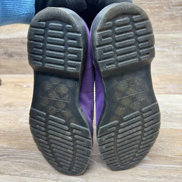 Dr. Martens Brogue Purple Suede Wingtips Women's Size 8
