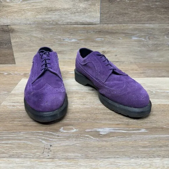 Dr. Martens Brogue Purple Suede Wingtips Women's Size 8