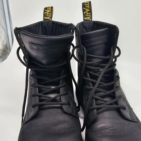 Dr. Martens Combs Casual Black Combat Moto Boots Size 10