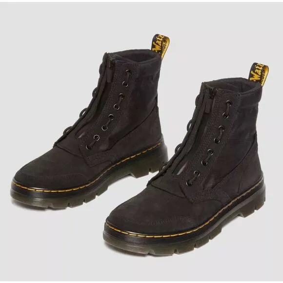 Dr. Martens Combs Jungle Zip Casual Premium Boots Black Men Size 11