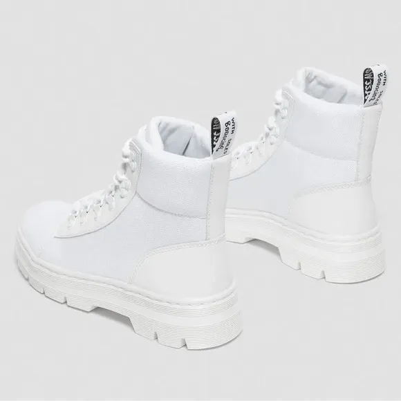 DR. MARTENS Combs Poly Casual Boots in White Ajax Extra Tough Poly