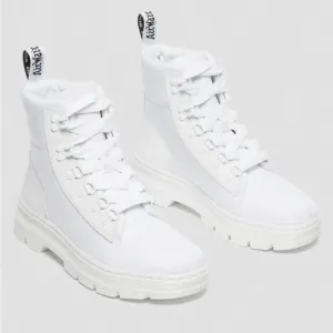 DR. MARTENS Combs Poly Casual Boots in White Ajax Extra Tough Poly