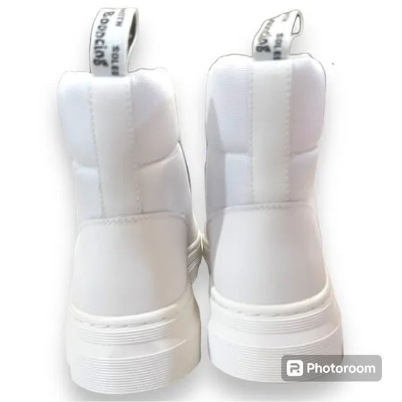 Dr martens COMBS WOMEN's POLY CASUAL BOOTS White Ajax Extra Tough Poly 11W doc