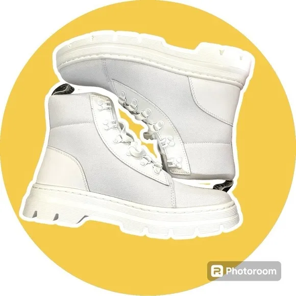 Dr martens COMBS WOMEN's POLY CASUAL BOOTS White Ajax Extra Tough Poly 11W doc