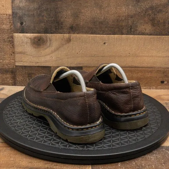 DR MARTENS LENNON MENS CASUAL SHOES PEBBLED BROWN LEATHER SLIP ON SIZE 9