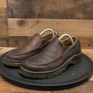 DR MARTENS LENNON MENS CASUAL SHOES PEBBLED BROWN LEATHER SLIP ON SIZE 9