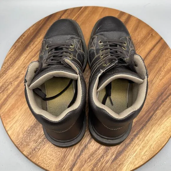 Dr. Martens Morris Boots Mens 11 Brown Leather Ankle Lace Up Casual Stitched