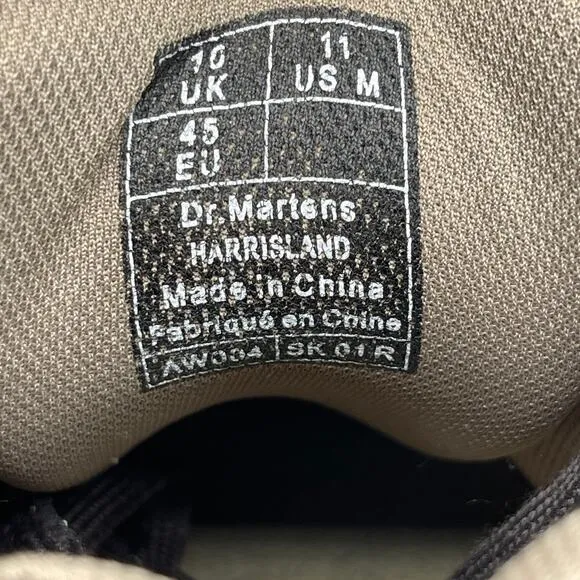Dr. Martens Morris Boots Mens 11 Brown Leather Ankle Lace Up Casual Stitched