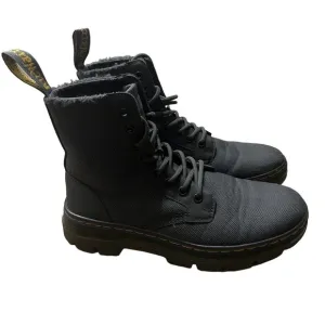 DR. MARTENS Poly Comb VEGAN Casual Boots 8 Eye Charcoal Size