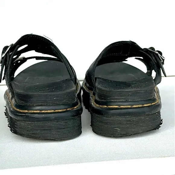 Dr. Martens Women's Blaire Hydro Leather Slide Sandals black size 7 women’s