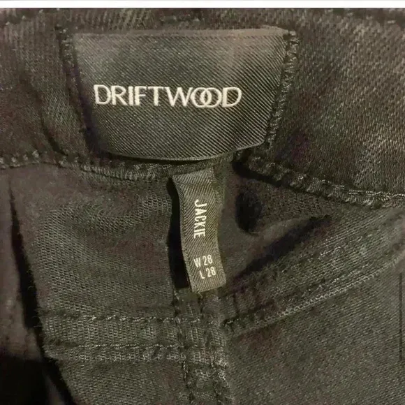DRIFTWOOD Braided Intertwined Jackie Trim Raw-hem Slim P4409A Skinny Jeans 28/28