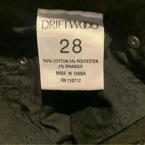 DRIFTWOOD Braided Intertwined Jackie Trim Raw-hem Slim P4409A Skinny Jeans 28/28