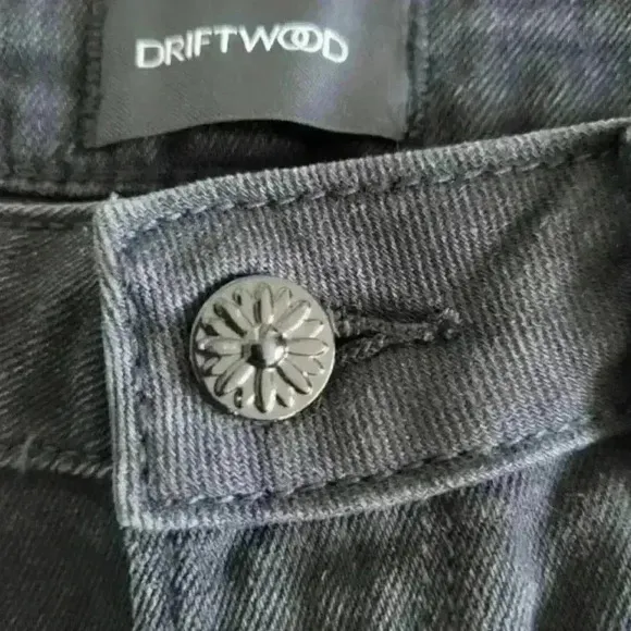 DRIFTWOOD Braided Intertwined Jackie Trim Raw-hem Slim P4409A Skinny Jeans 28/28