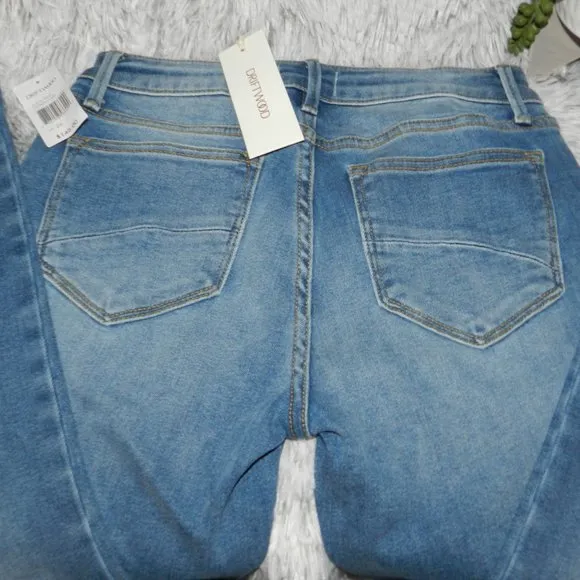 Driftwood Kelly Embroidered Floral Flared Jeans NEW/NWT!