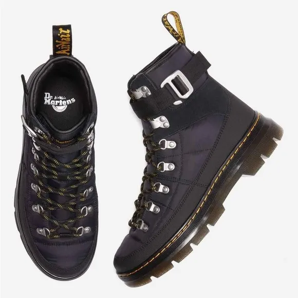 Dr.Martens Men’s Comb Tech Quilted  Black  Combat Casual Boots New No Box