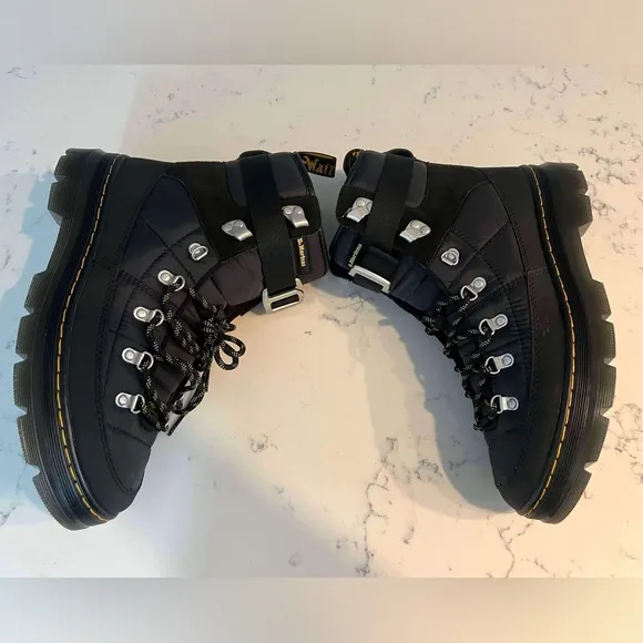 Dr.Martens Men’s Comb Tech Quilted  Black  Combat Casual Boots New No Box