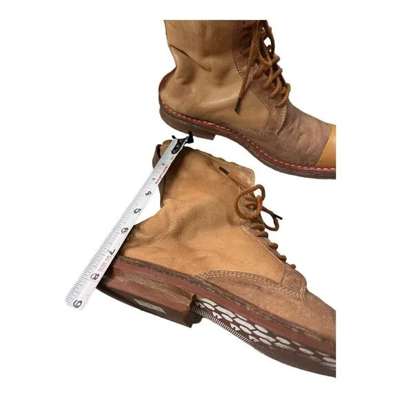 Dry-ShoD Italian Handmade Tan Leather Lace Casual Ankle Boots Mens Size 8UK 9US