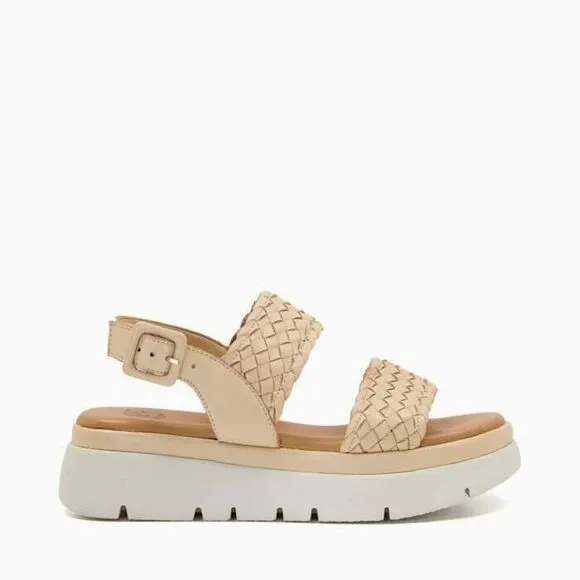 Dune London Lorris Sandals Women's US 8 Caramel Leather Casual Flatform ZPO1861