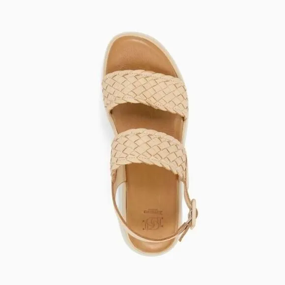 Dune London Lorris Sandals Women's US 8 Caramel Leather Casual Flatform ZPO1861