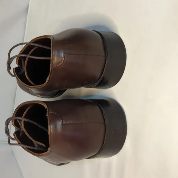Dunross &amp; Sons Brown Leather Oxford Dress Shoes