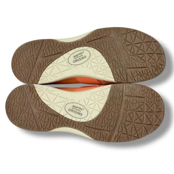 Earth Origins Eclipse Elin Perforated Leather Slip On Shoes, Cantaloupe, Size 8