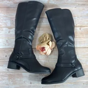 EASY STREET Jewel Plus Black Riding Boots