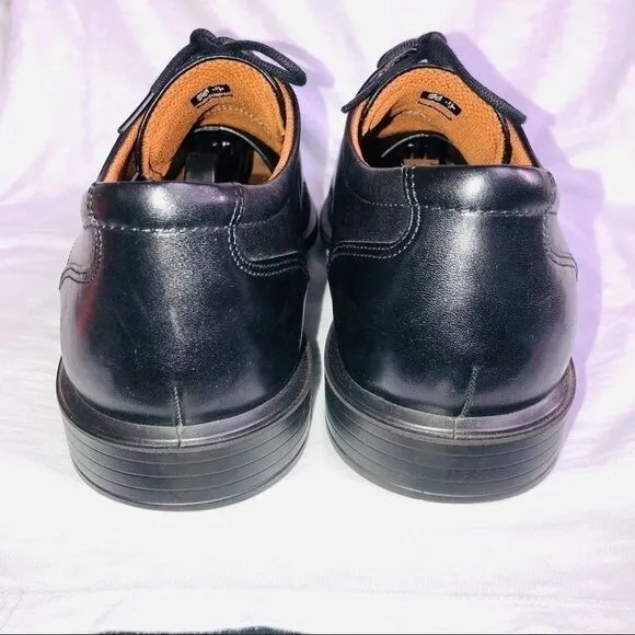 Ecco black leather lace up Oxford shoes 43