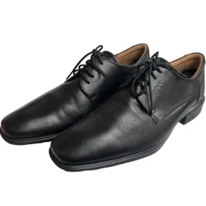 Ecco black leather lace up Oxford shoes 43