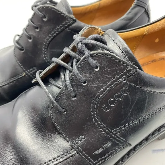 Ecco Black Leather Oxford Lace up Shoes Men’s size 41 US 7.5